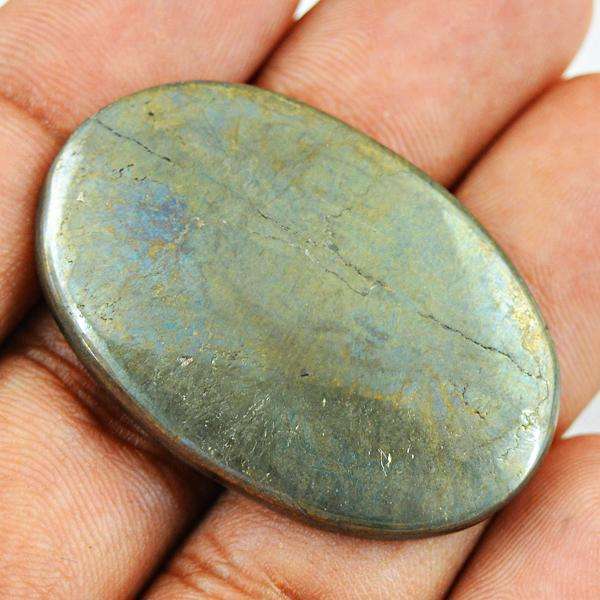 gemsmore:Natural Pyrite Oval Shape Untreated Loose Gemstone