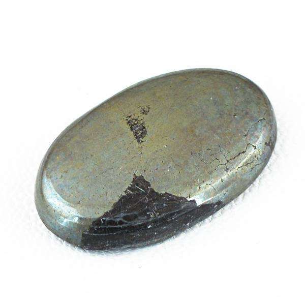 gemsmore:Natural Pyrite Oval Shape Untreated Loose Gemstone