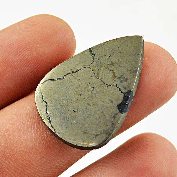 gemsmore:Natural Pyrite Pear Shape Untreated Loose Gemstone