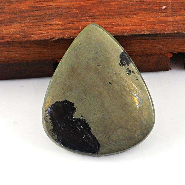 gemsmore:Natural Pyrite Pear Shape Untreated Loose Gemstone
