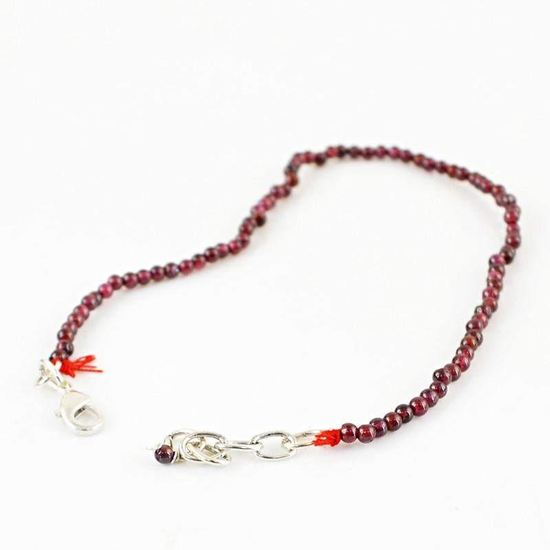 gemsmore:Natural Red Garnet Bracelet Round Shape Beads