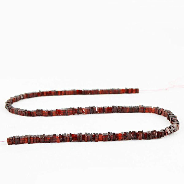 gemsmore:Natural Red Garnet Untreated Beads Strand