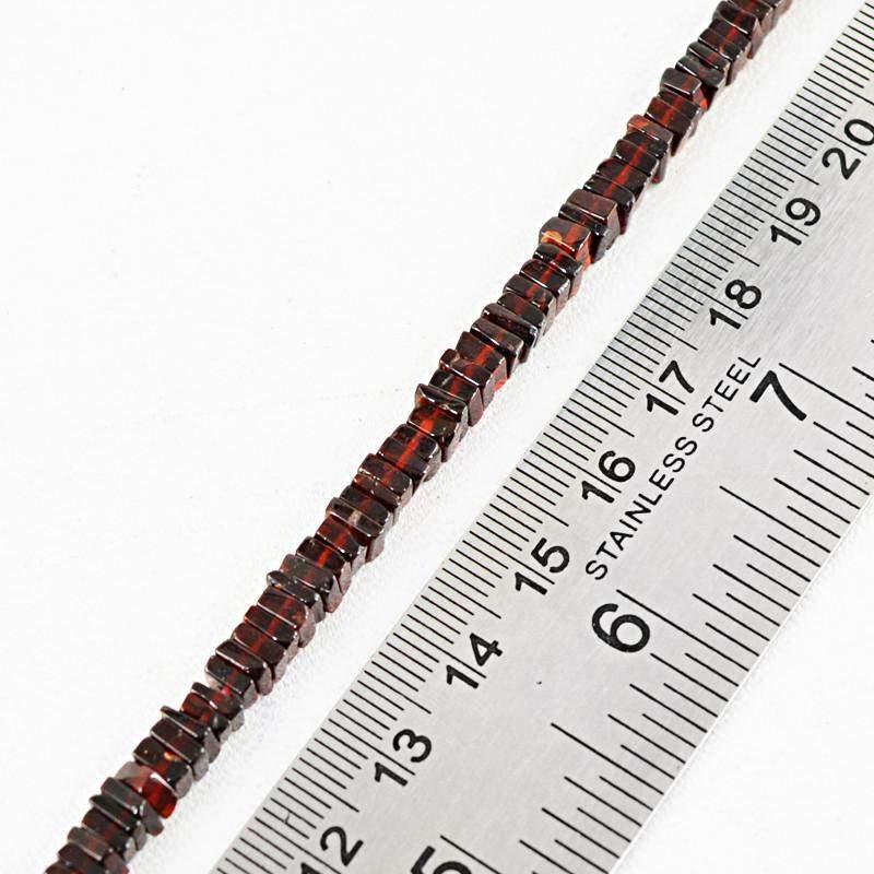 gemsmore:Natural Red Garnet Untreated Beads Strand