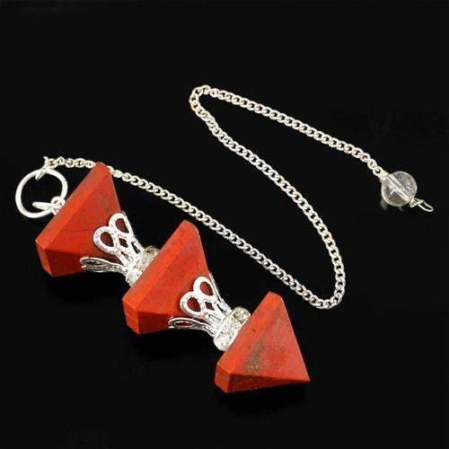 gemsmore:Natural Red Jasper Attractive AAA Pendulum