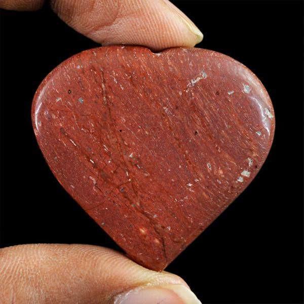 gemsmore:Natural Red Jasper Carved Heart Shape Gemstone