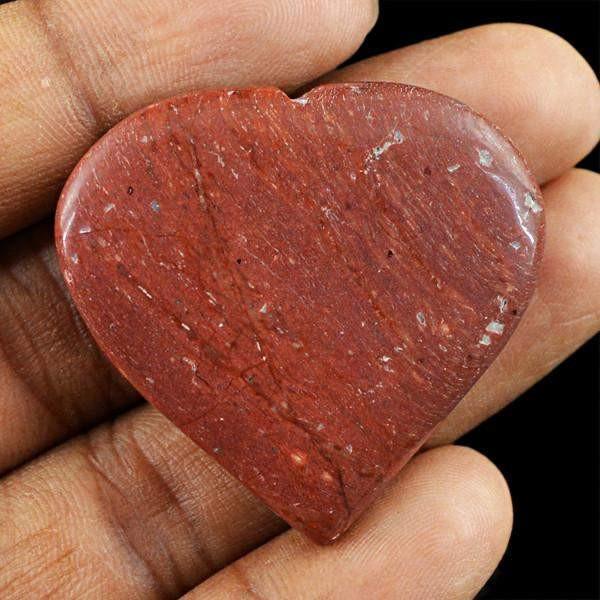 gemsmore:Natural Red Jasper Carved Heart Shape Gemstone