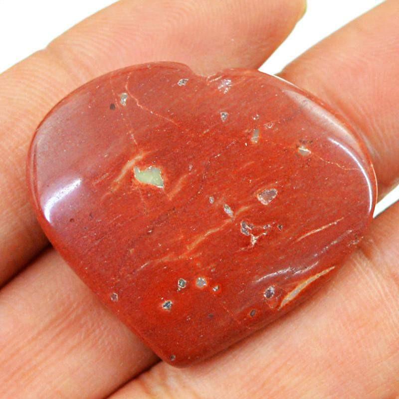 gemsmore:Natural Red Jasper Carved Heart Shape Untreated Gemstone
