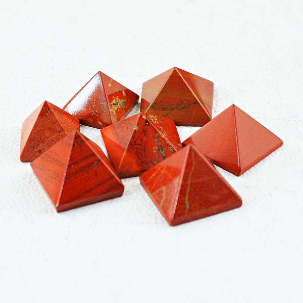 gemsmore:Natural Red Jasper Healing Pyramid Lot