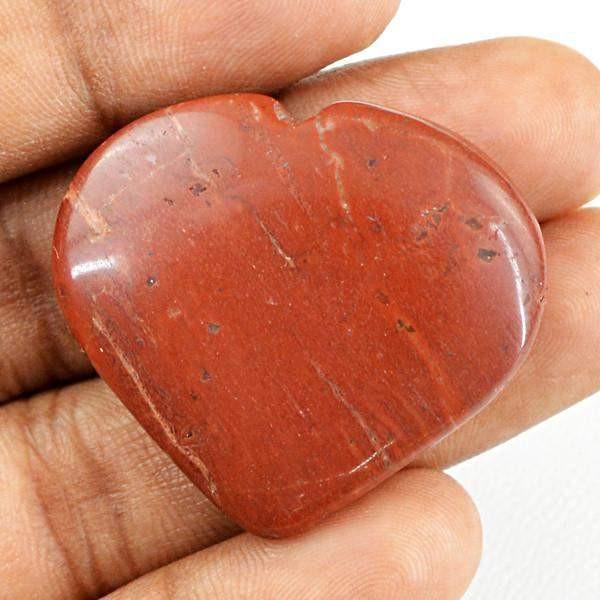 gemsmore:Natural Red Jasper Heart Jasper Genuine Gemstone