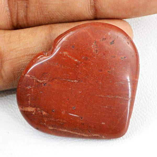 gemsmore:Natural Red Jasper Heart Jasper Genuine Gemstone