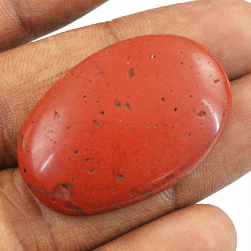 gemsmore:Natural Red Jasper Oval Shape Loose Gemstone