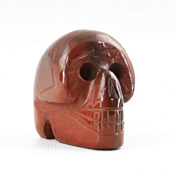 gemsmore:Natural Red Jasper Single Gem Carved Skull