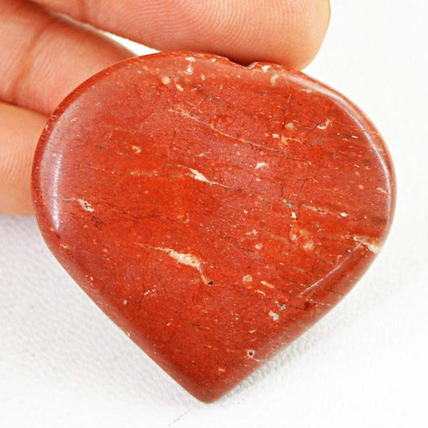 gemsmore:Natural Red Jasper Untreated Carved Heart Shape Gemstone