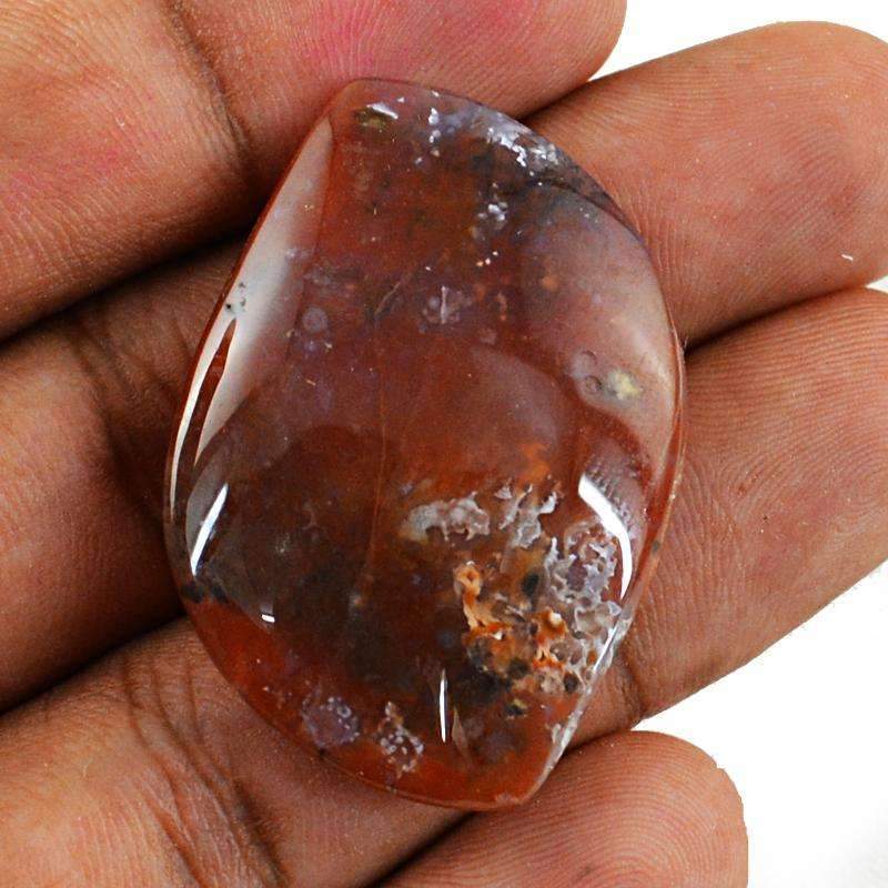 gemsmore:Natural Red Moos Agate Gemstone Loose Untreated