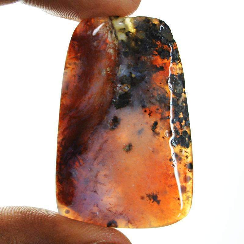 gemsmore:Natural Red Moss Agate Gemstone - Untreated Loose