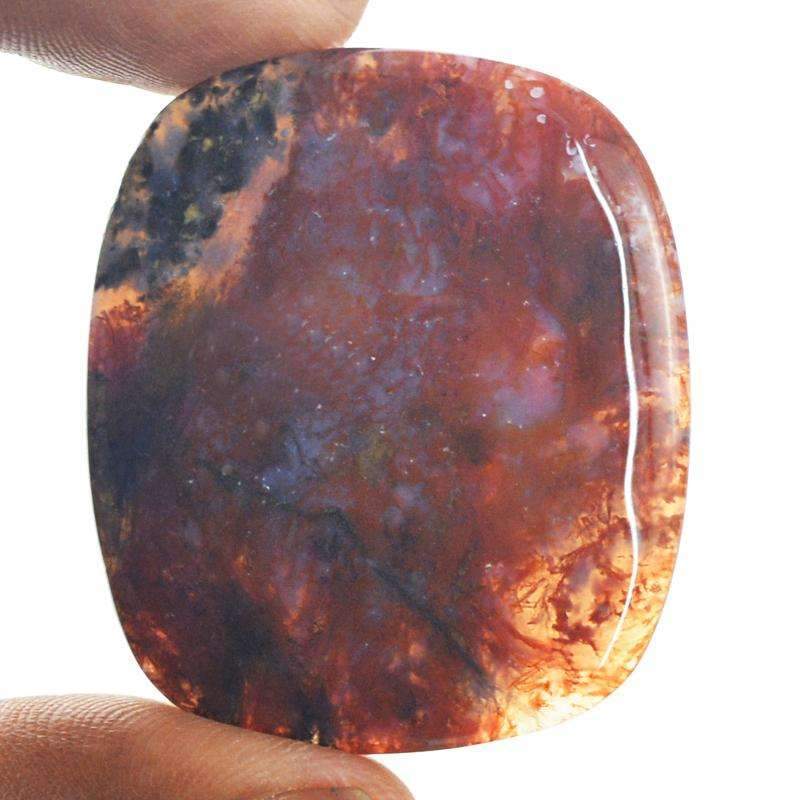 gemsmore:Natural Red Moss Agate Gemstone Loose Unheated