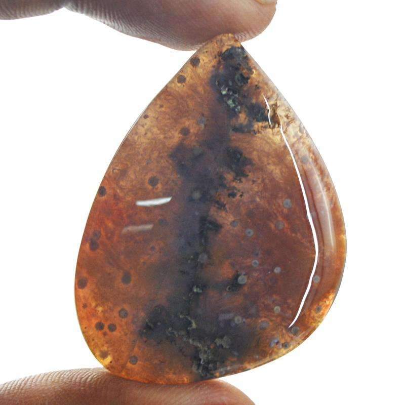 gemsmore:Natural Red Moss Agate Gemstone Loose Unheated