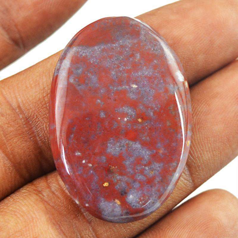 gemsmore:Natural Red Moss Agate Oval Shape Gemstone