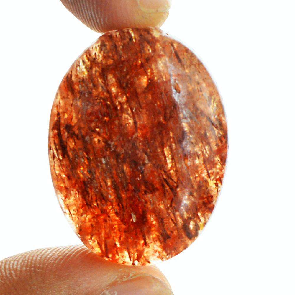 gemsmore:Natural Red Moss Agate Oval Shape Loose Gemstone