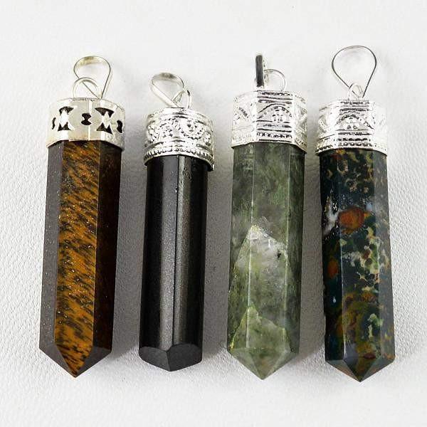 gemsmore:Natural Reiki Healing Point Pendant Lot