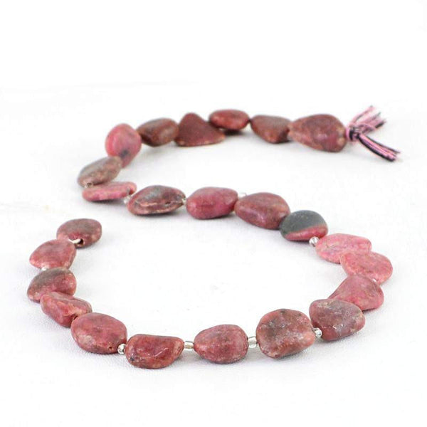 gemsmore:Natural Rhodonite Untreated Beads Strand