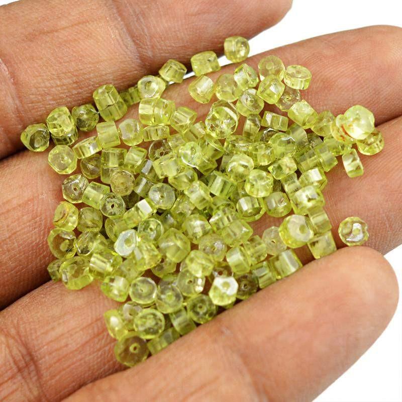 gemsmore:Natural Round Shape Peridot Gemstone Beads Lot
