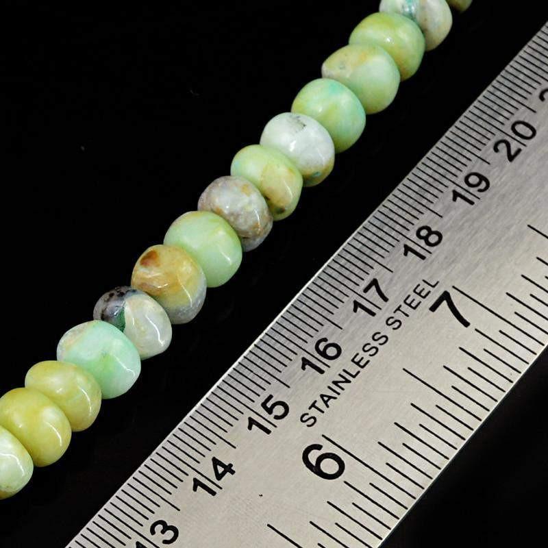 gemsmore:Natural Round Shape Peruvian Opal Drilled Beads Strand