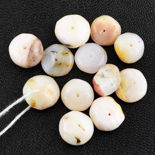 gemsmore:Natural Round Shape Pink Australian Opal Beads Lot
