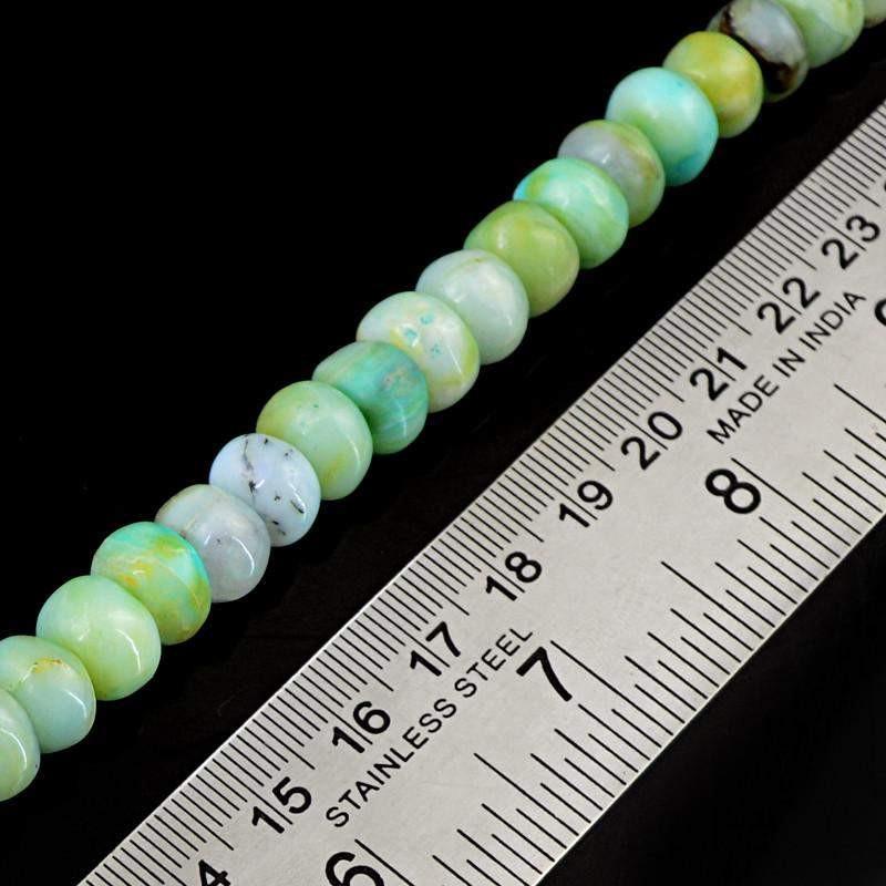 gemsmore:Natural Round Shape Untreated Peruvian Opal Beads Strand
