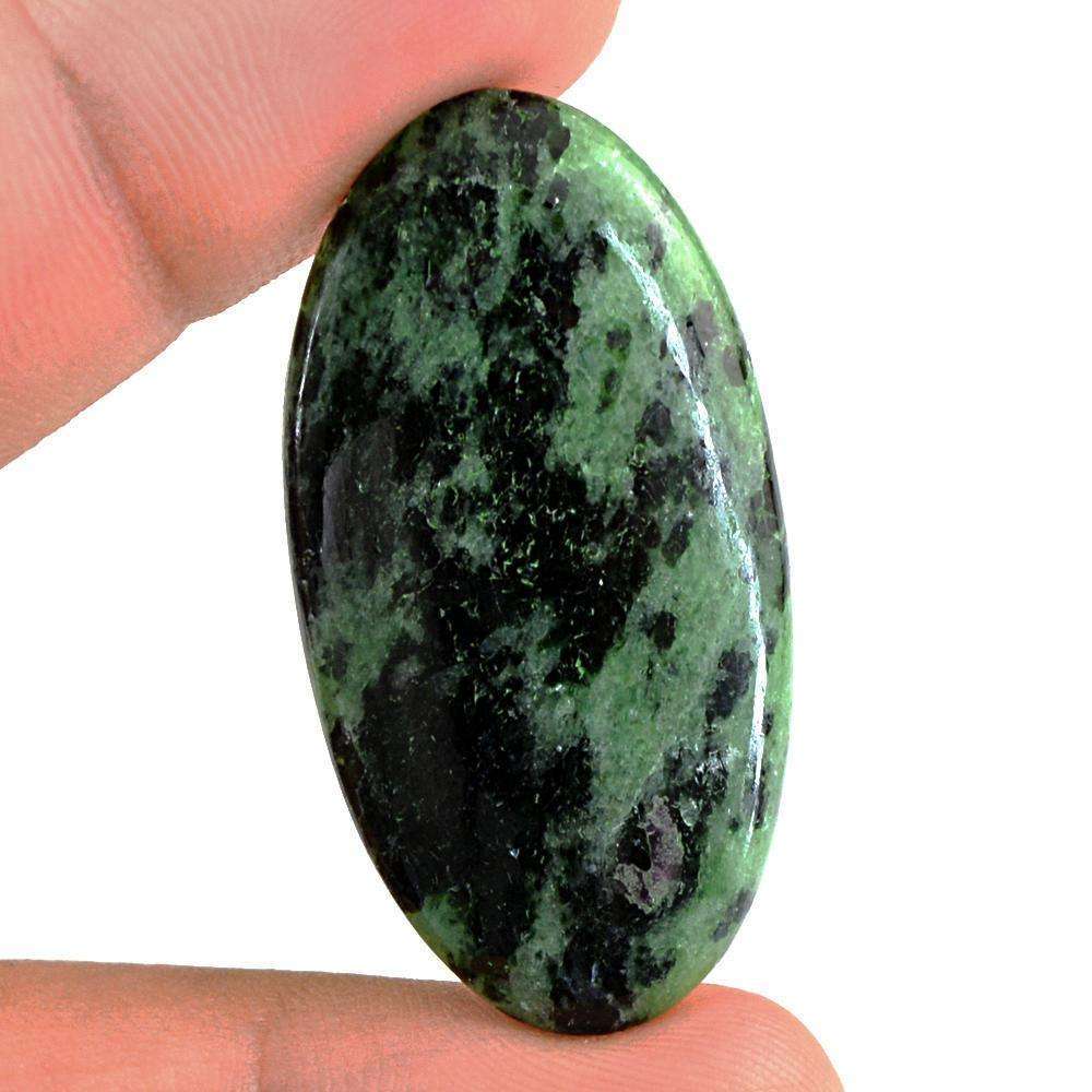 gemsmore:Natural Ruby Zoisite Oval Shape Untreated Loose Gemstone