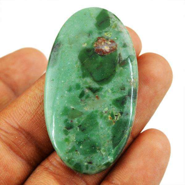 gemsmore:Natural Ruby Zoisite Oval Shape Untreated Loose Gemstone