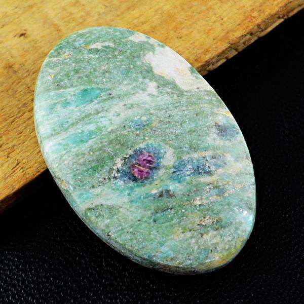 gemsmore:Natural Ruby Zoisite Oval Shape Untreated Loose Gemstone