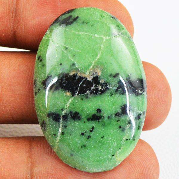 gemsmore:Natural Ruby Zoisite Oval Shape Untreated Loose Gemstone