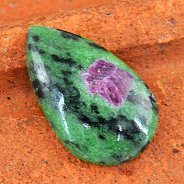 gemsmore:Natural Ruby Zoisite Pear Shape Untreated Loose Gemstone