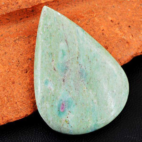 gemsmore:Natural Ruby Zoisite Pear Shape Untreated Loose Gemstone