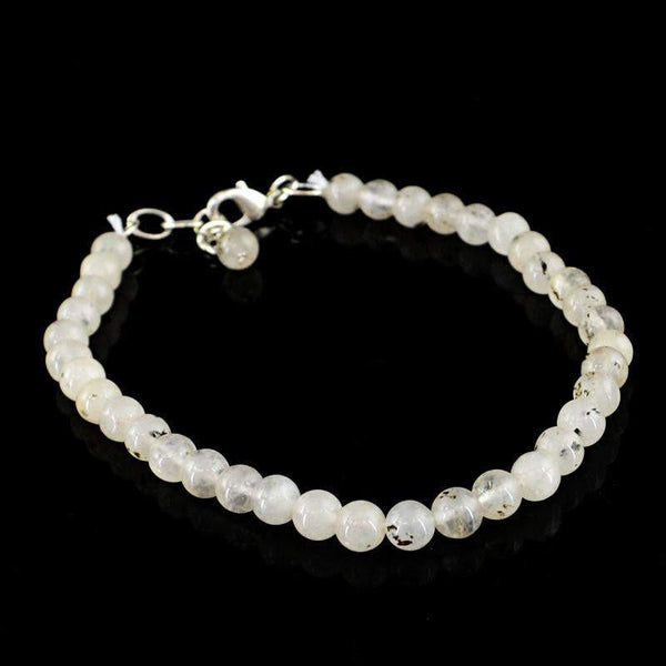 gemsmore:Natural Rutile Quartz Bracelet Round Shape Beads
