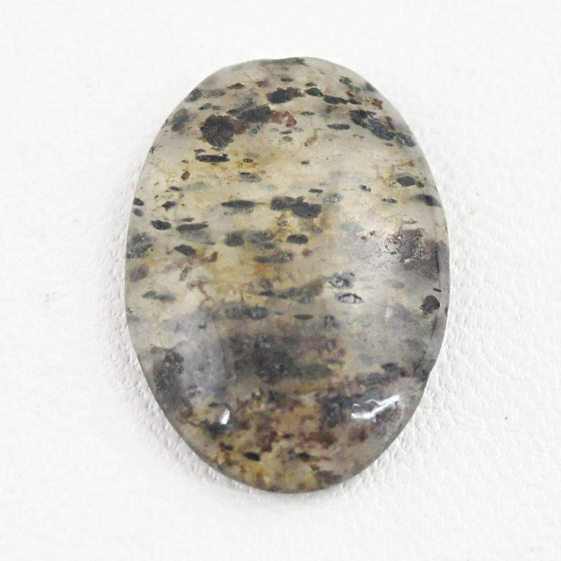 gemsmore:Natural Rutile Quartz Gemstone - Oval Shape