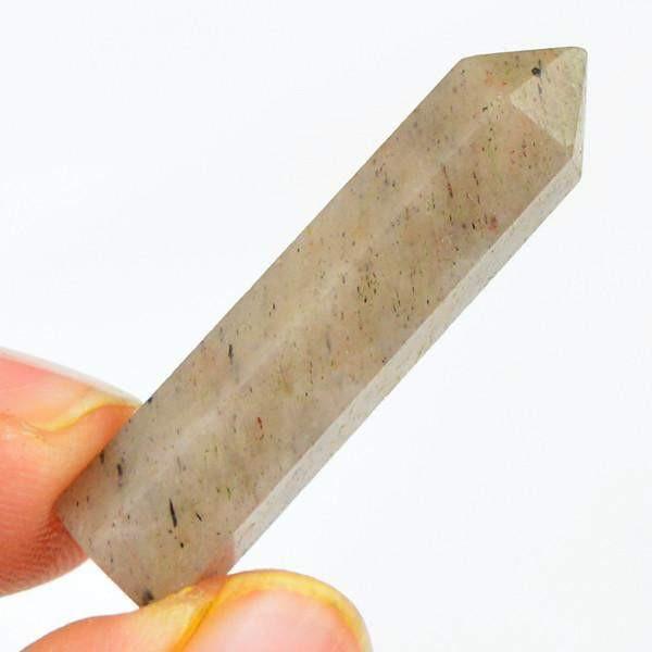 gemsmore:Natural Rutile Quartz Gemstone Meditation Healing Point