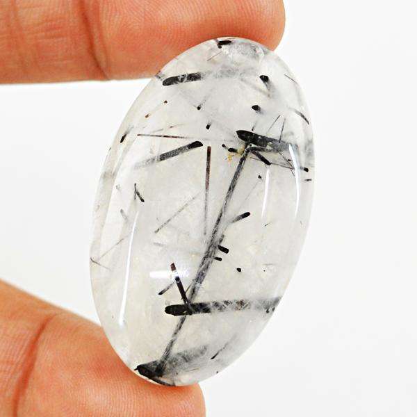 gemsmore:Natural Rutile Quartz Oval Shape Loose Gemstone