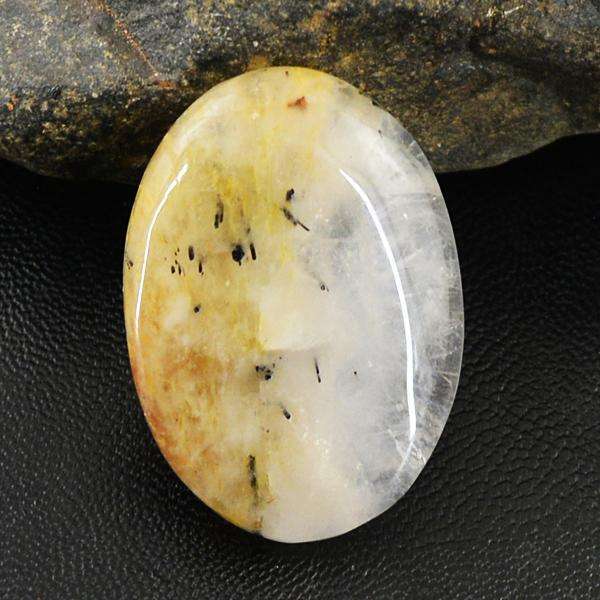 gemsmore:Natural Rutile Quartz Oval Shape Loose Gemstone