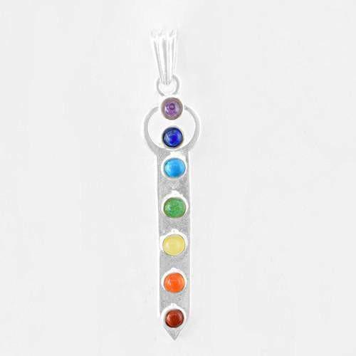 gemsmore:Natural Seven Chakra Healing Pendant