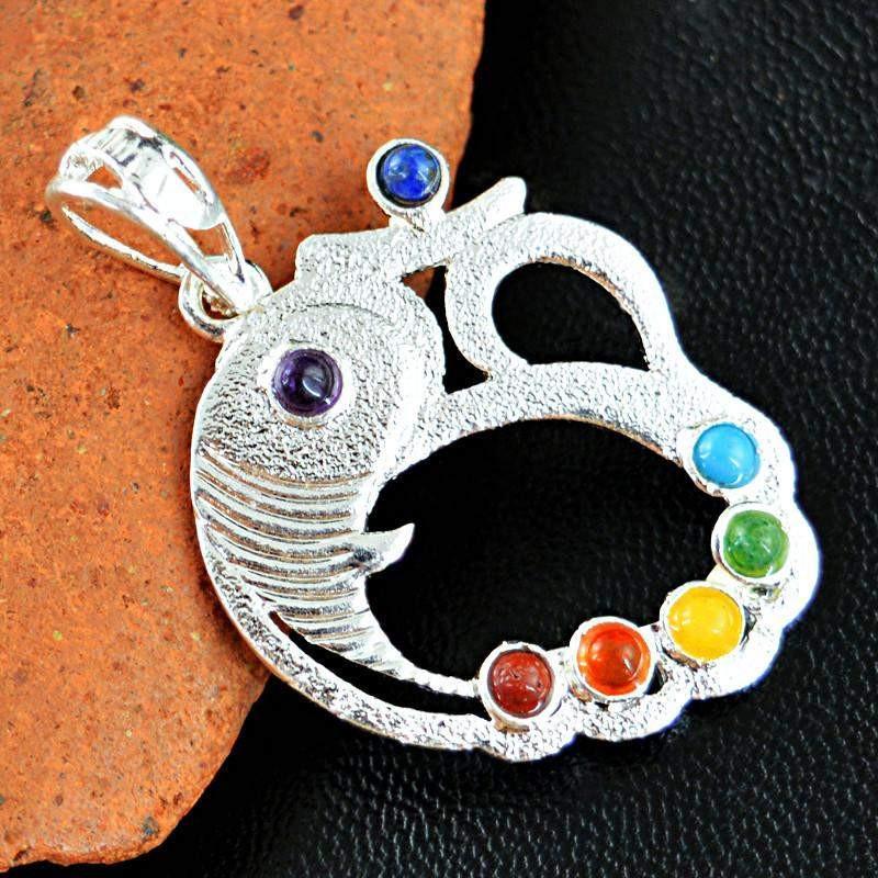 gemsmore:Natural Seven Chakra Healing Pendant