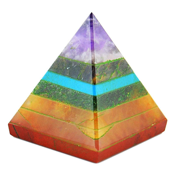 gemsmore:Natural Seven Chakra Pure Healing Pyramid