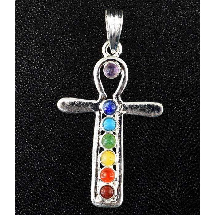 gemsmore:Natural Seven Chakra Reiki Pure Healing Pendant