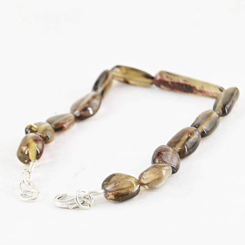 gemsmore:Natural Smoky Quartz Bracelet Untreated Beads