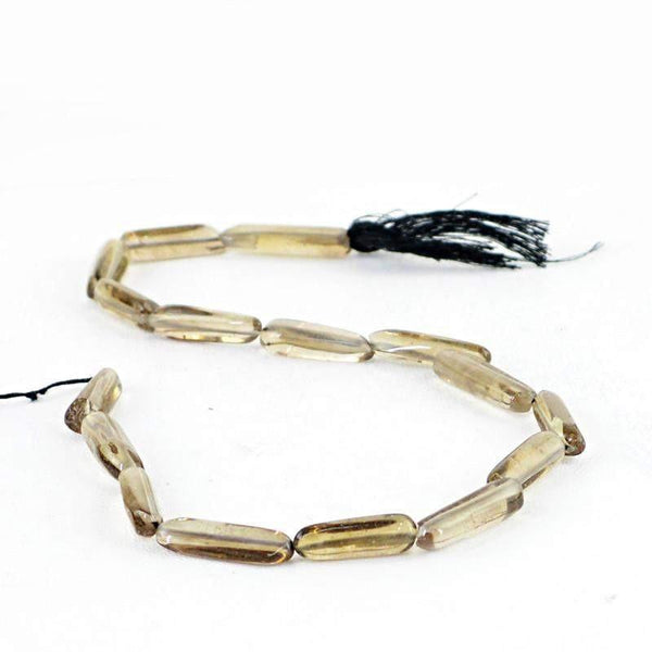 gemsmore:Natural Smoky Quartz Unheated Beads Strand