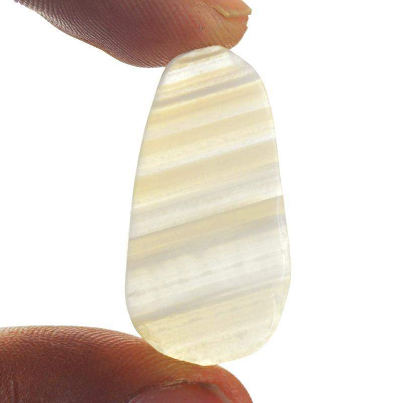 gemsmore:Natural Striped Agate Untreated Genuine Gemstone