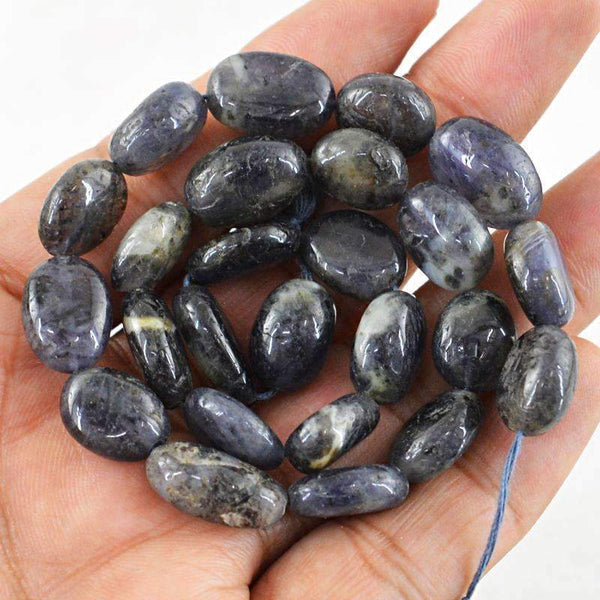 gemsmore:Natural Tanzanite Beads Strand - Drilled