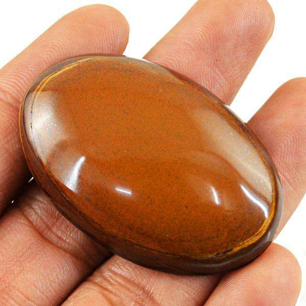 gemsmore:Natural Tiger Eye Oval Shape Loose Gemstone