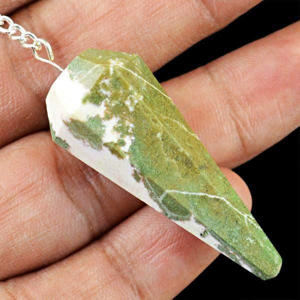 gemsmore:Natural Tree Agate Reiki Healing Pendulum